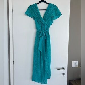 NWT Alice and Olivia turquoise dress.